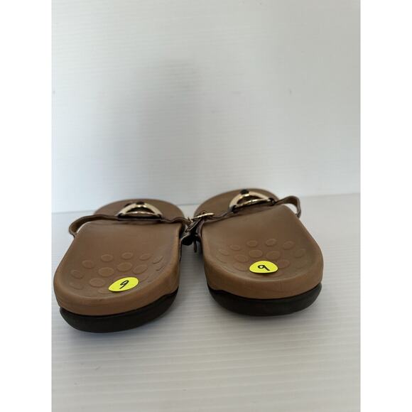 Vionic 340 Karina Flip Flops Size 9 Orthopedic Orthoheel Thong Sandals Buckle - Picture 6 of 8